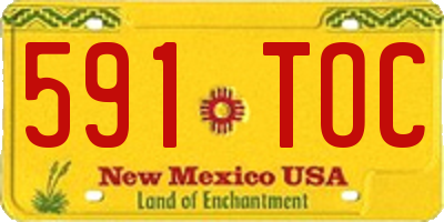 NM license plate 591TOC