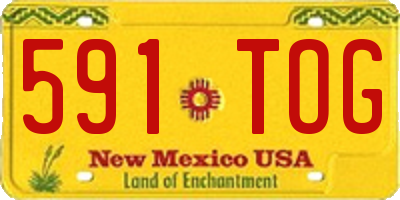 NM license plate 591TOG