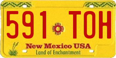 NM license plate 591TOH