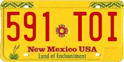 NM license plate 591TOI