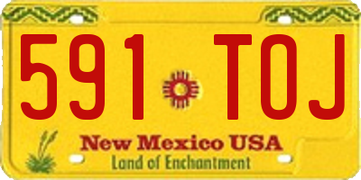 NM license plate 591TOJ