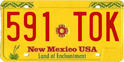 NM license plate 591TOK