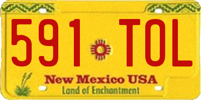 NM license plate 591TOL