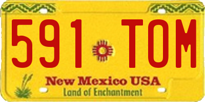 NM license plate 591TOM