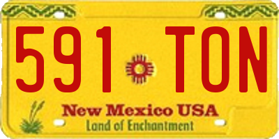 NM license plate 591TON