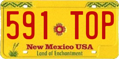 NM license plate 591TOP