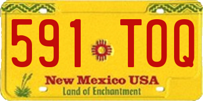 NM license plate 591TOQ