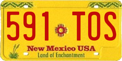 NM license plate 591TOS