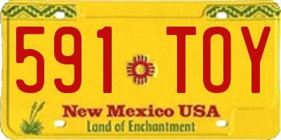 NM license plate 591TOY