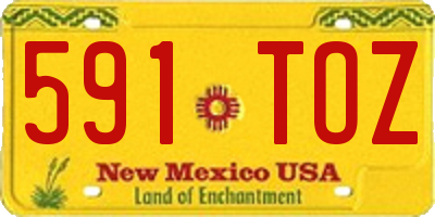 NM license plate 591TOZ
