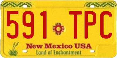 NM license plate 591TPC