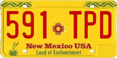 NM license plate 591TPD