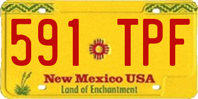 NM license plate 591TPF