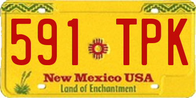 NM license plate 591TPK