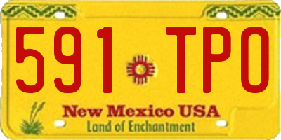 NM license plate 591TPO
