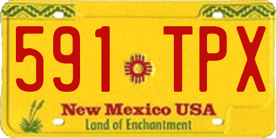 NM license plate 591TPX