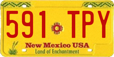 NM license plate 591TPY