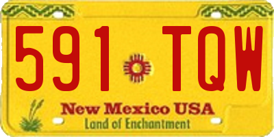 NM license plate 591TQW