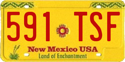 NM license plate 591TSF
