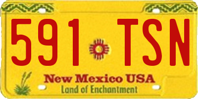 NM license plate 591TSN