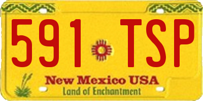 NM license plate 591TSP