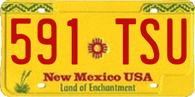 NM license plate 591TSU