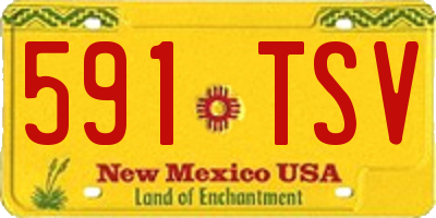 NM license plate 591TSV