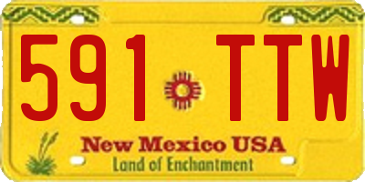 NM license plate 591TTW
