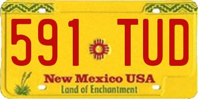 NM license plate 591TUD