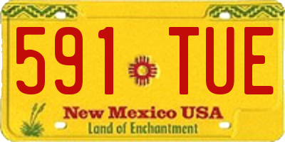 NM license plate 591TUE