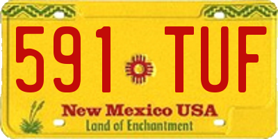 NM license plate 591TUF