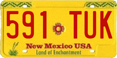 NM license plate 591TUK