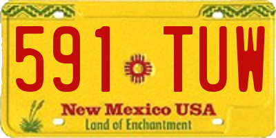 NM license plate 591TUW
