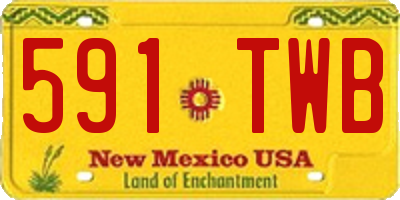 NM license plate 591TWB