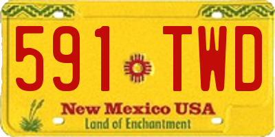 NM license plate 591TWD