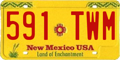 NM license plate 591TWM