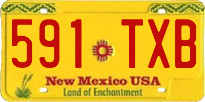 NM license plate 591TXB