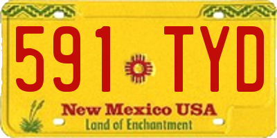 NM license plate 591TYD