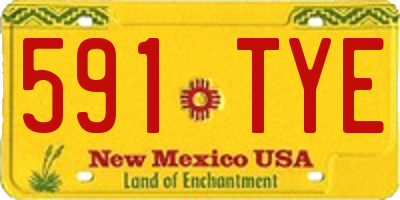 NM license plate 591TYE