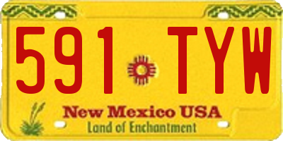 NM license plate 591TYW