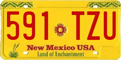 NM license plate 591TZU