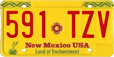 NM license plate 591TZV