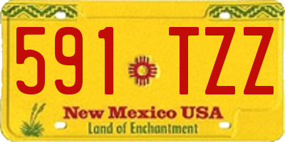 NM license plate 591TZZ