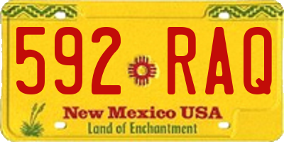 NM license plate 592RAQ