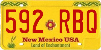 NM license plate 592RBQ