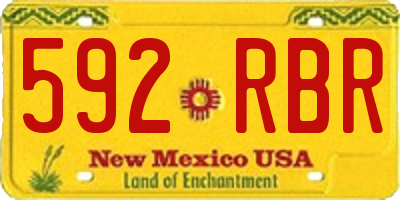 NM license plate 592RBR