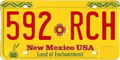 NM license plate 592RCH