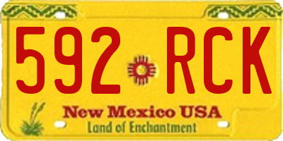 NM license plate 592RCK
