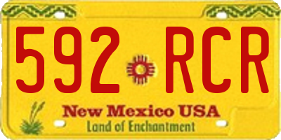 NM license plate 592RCR