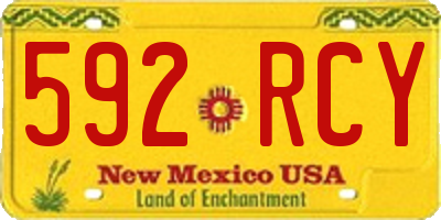 NM license plate 592RCY